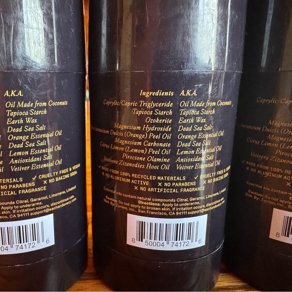 Each & Every Aluminum-Free Deodorant – Citrus & Vetiver – 3 Pack (2.5 oz each) - Picture 3 of 4